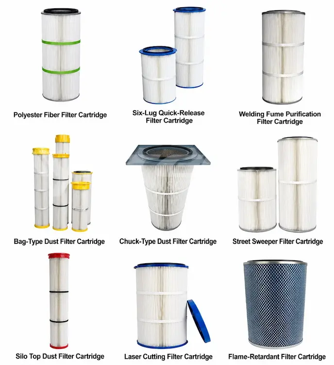 Ayater different types of industrial dust filter cartridges Ayater different types of industrial dust filter cartridges
