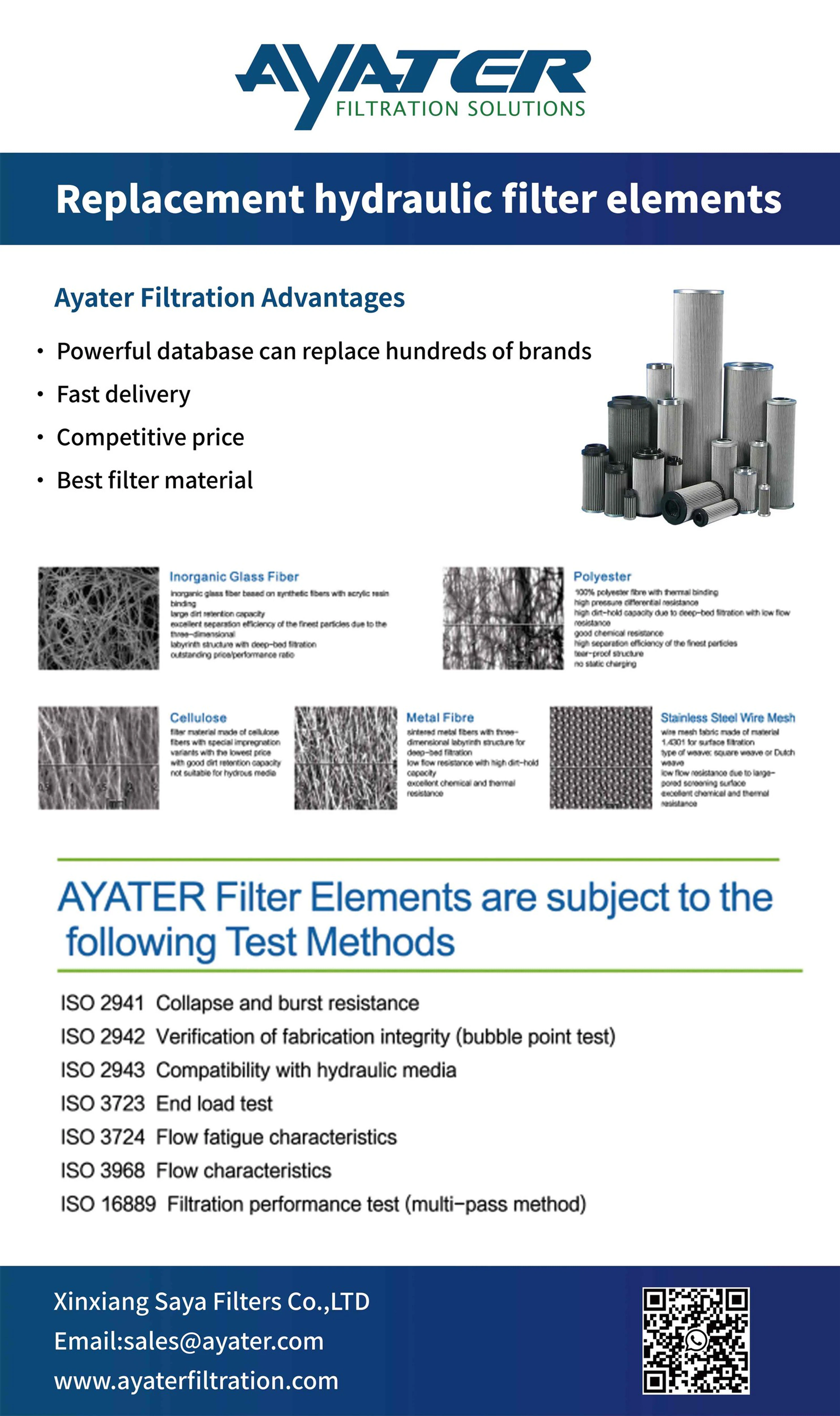 AYATER ensures every filter element meets global standards AYATER ensures every filter element meets global standards