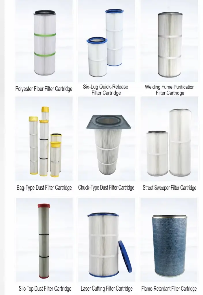 Ayater industrial filter cartridge product line for dust collection systems Ayater industrial filter cartridge product line for dust collection systems